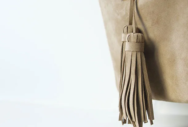 Handmade leather tassels purse backpack bag shoulder bag satchel bag purse women