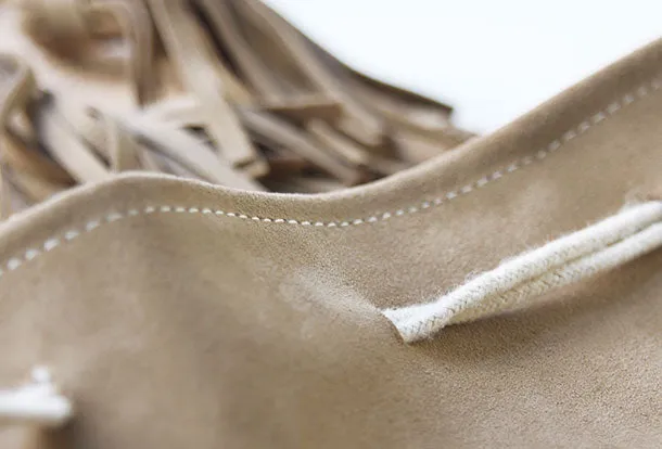 Handmade leather tassels purse backpack bag shoulder bag satchel bag purse women