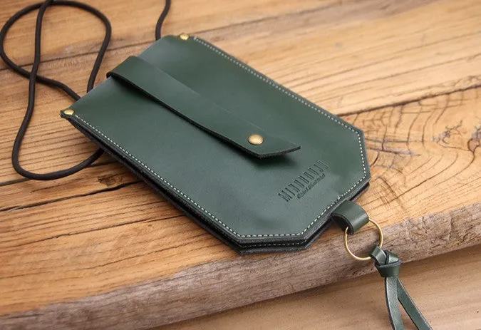 Handmade LEATHER WOMEN Cell Phone Mini SHOULDER BAG Small Crossbody Purse FOR WOMEN