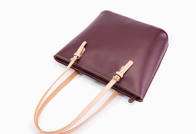 Handmade Leather Women Tote Purse Handbag Tote Bag Shoulder Bag For Women