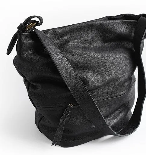Handmade LEATHER WOMENs Bucket Crossbody Purse Barrel SHOULDER BAG FOR WOMEN
