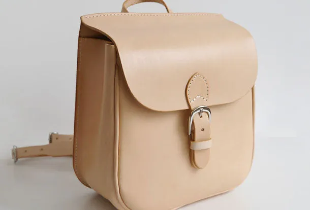 Handmade Leather Womens Cute Small Backpack School Backpack for Women