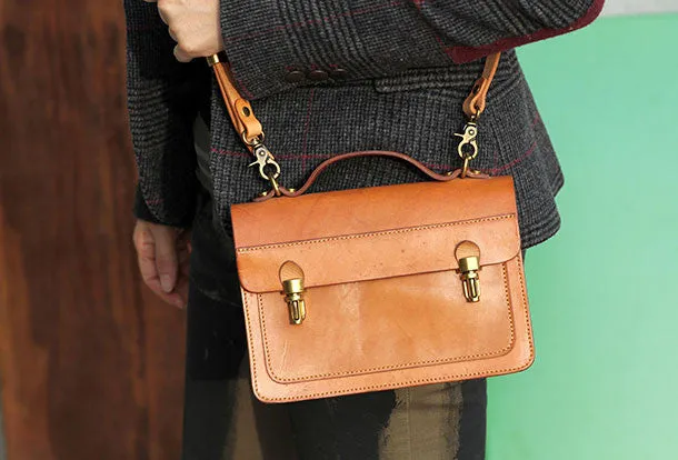 Handmade messenger bag satchel purse leather crossbody bag shoulder bag women