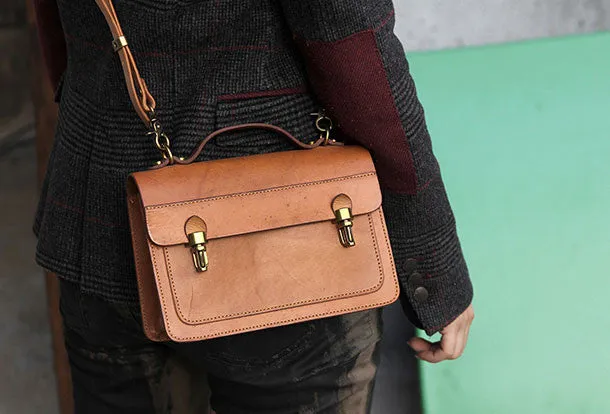 Handmade messenger bag satchel purse leather crossbody bag shoulder bag women