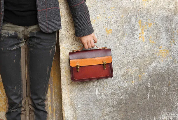 Handmade messenger bag satchel purse leather crossbody bag shoulder bag women