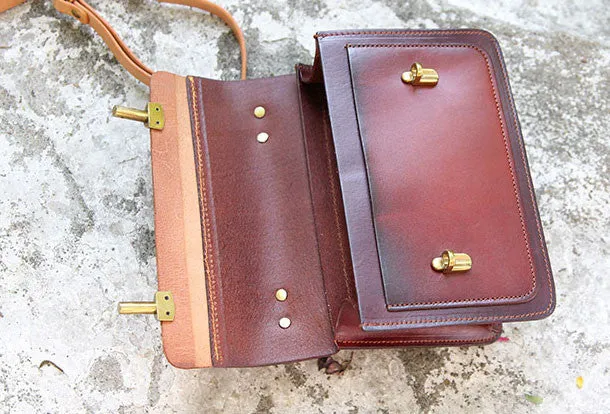 Handmade messenger bag satchel purse leather crossbody bag shoulder bag women