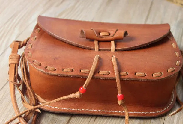 Handmade shoulder bag leather Satchel School crossbody Shoulder Bag for women