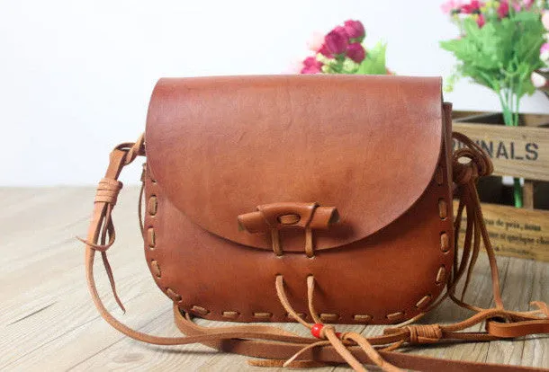 Handmade shoulder bag leather Satchel School crossbody Shoulder Bag for women