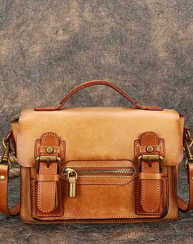 Handmade Small Leather Womens Satchel Shoulder Bags Green Handbag Crossbody Purse for Ladies