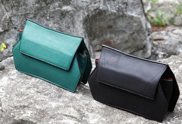 Handmade small phone clutch purse leather crossbody bag shoulder bag women