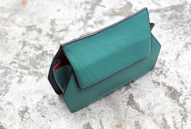 Handmade small phone clutch purse leather crossbody bag shoulder bag women