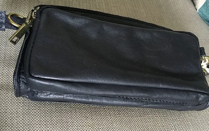 Handmade WOMENs LEATHER Wristlet Purse Mini Shoulder Bag Purse FOR WOMEN