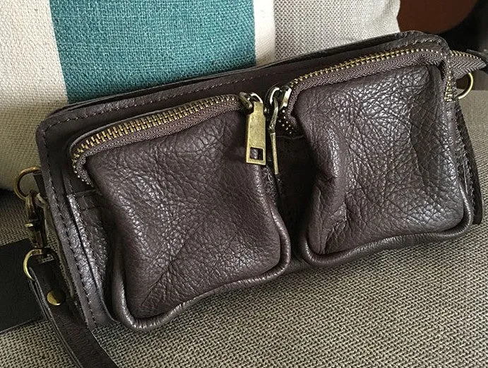 Handmade WOMENs LEATHER Wristlet Purse Mini Shoulder Bag Purse FOR WOMEN