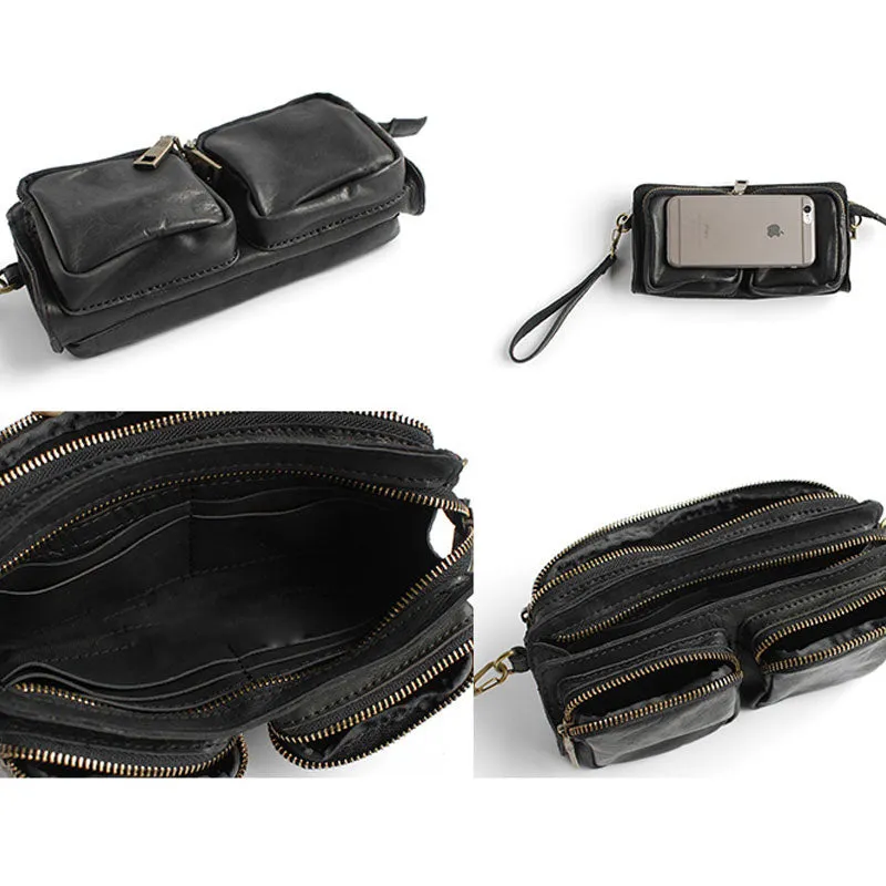 Handmade WOMENs LEATHER Wristlet Purse Mini Shoulder Bag Purse FOR WOMEN