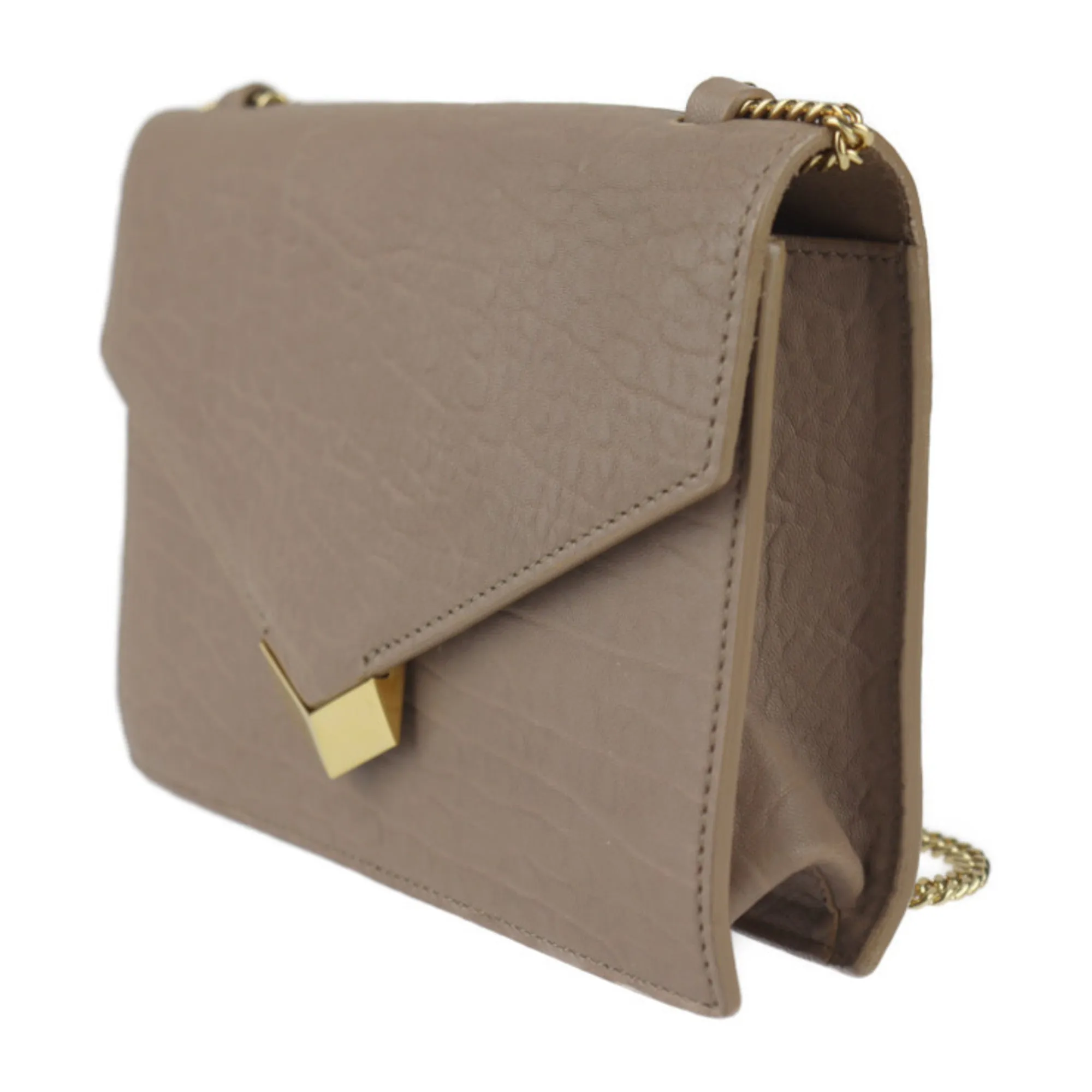Jimmy Choo Leather Clutch Bag Pochette Shoulder Bag (Pre-Owned)