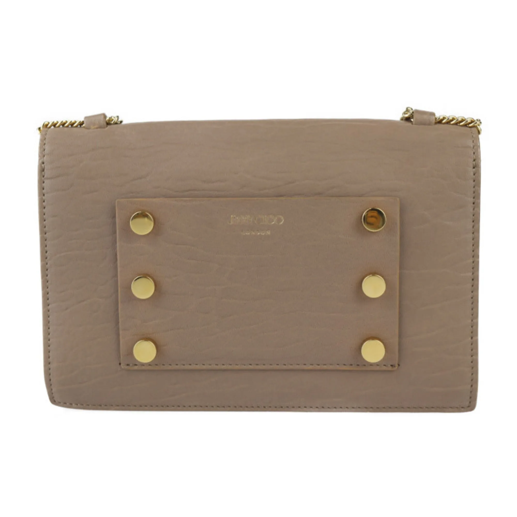 Jimmy Choo Leather Clutch Bag Pochette Shoulder Bag (Pre-Owned)
