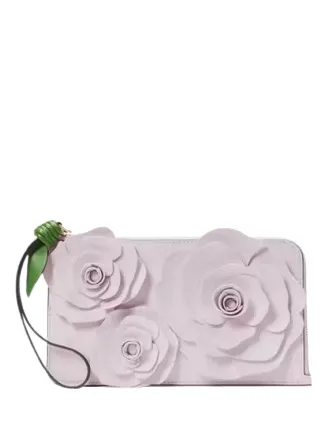 Kate Spade New York Flora Flower Medium L-Zip Wristlet