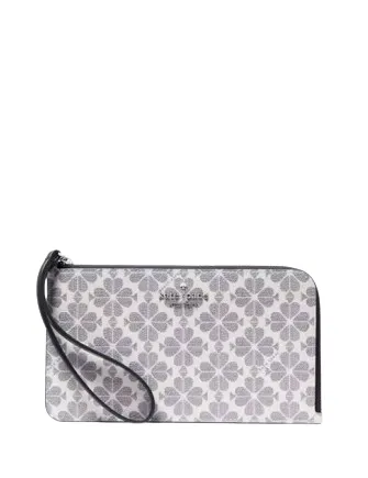 Kate Spade New York Lucy Spade Flower Medium L-zip Wristlet