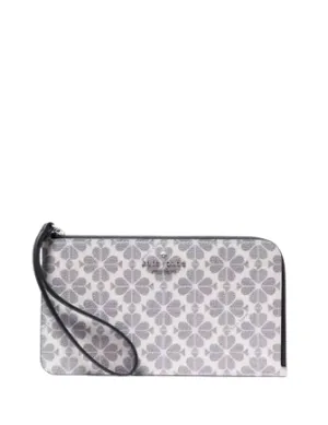 Kate Spade New York Lucy Spade Flower Medium L-zip Wristlet