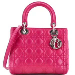 Lady Dior Bag Cannage Quilt Lambskin Medium