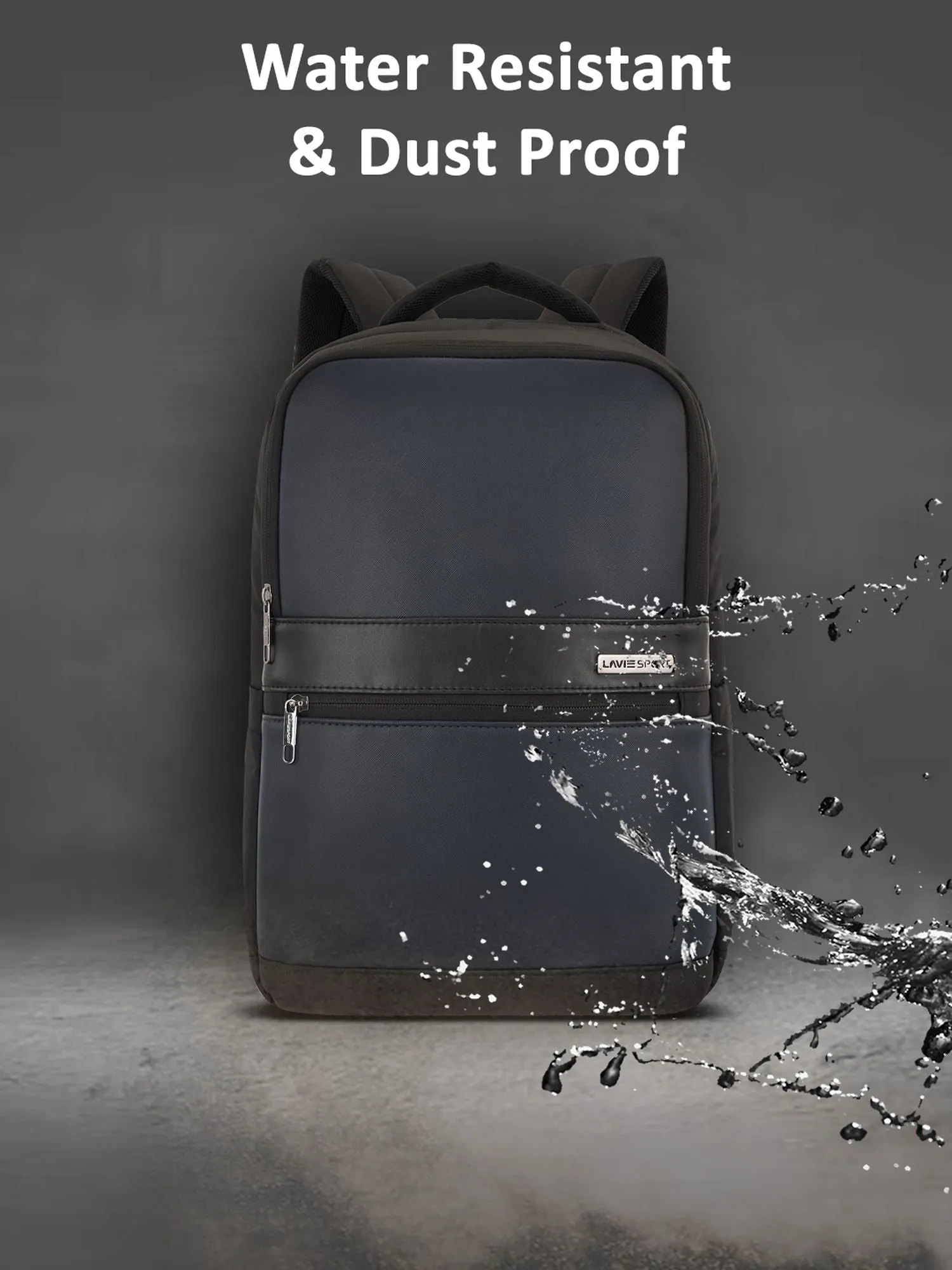 Lavie Sport Armour 24L Laptop Backpack with Trolley sleeve For Men & Women Black/Choco
