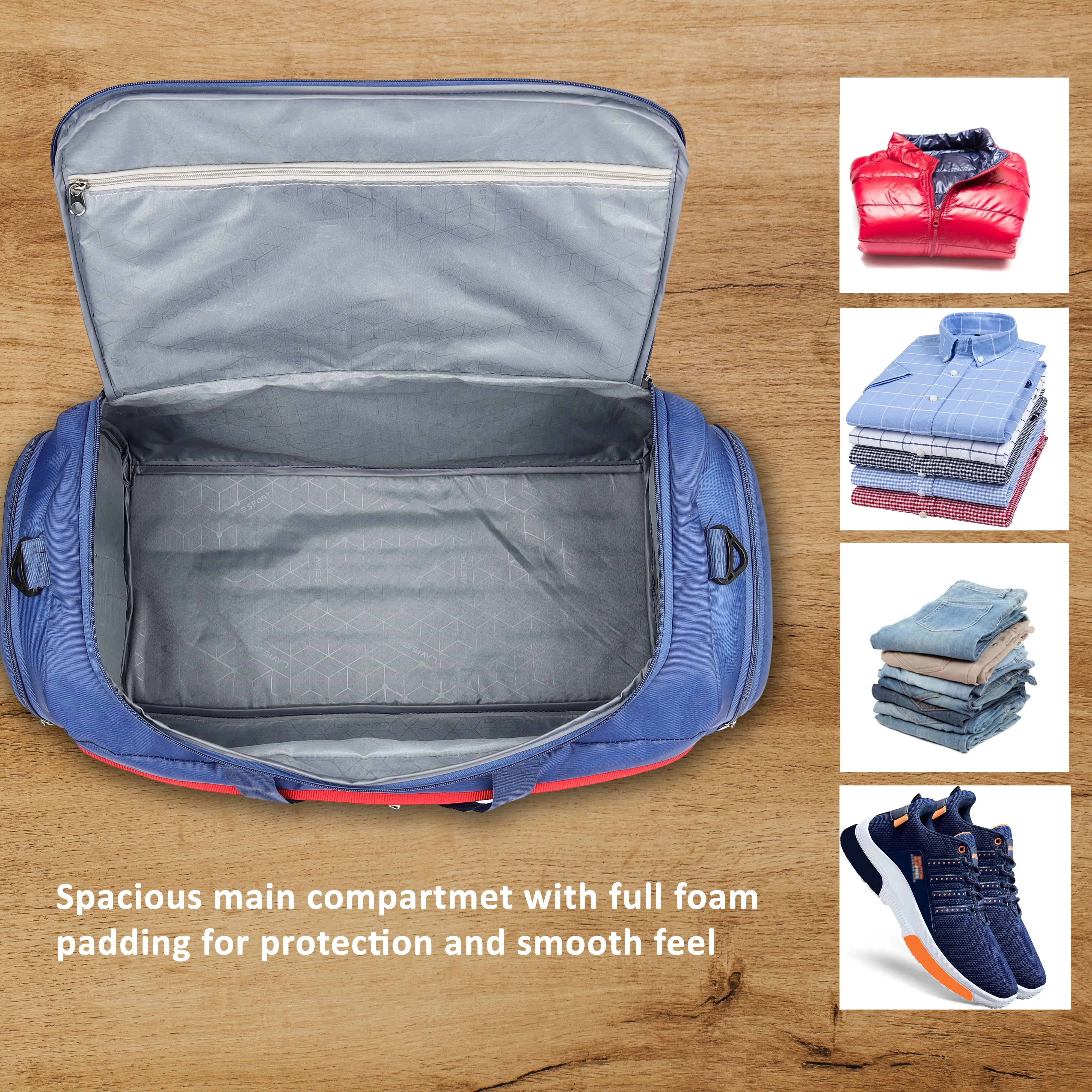 Lavie Sport Epitome 55 cms Medium Duffle Bag For | Airbag| Duffle