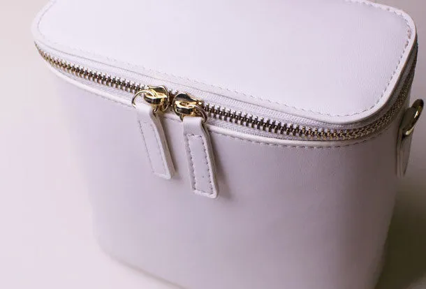 Leather bucket bag shoulder bag Green Red White black for women leather crossbody bag