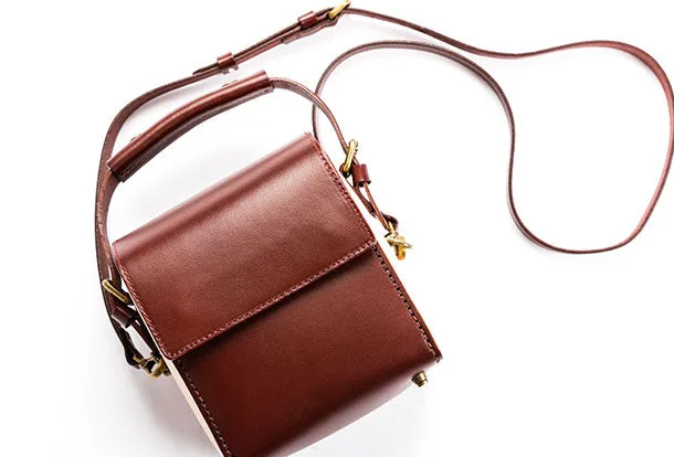 Leather Unique Handbag Box Bag Shoulder Bag Purse For Women