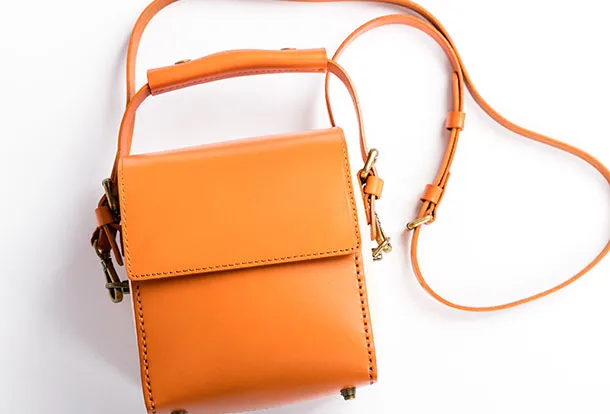 Leather Unique Handbag Box Bag Shoulder Bag Purse For Women