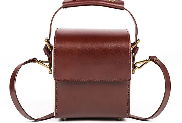 Leather Unique Handbag Box Bag Shoulder Bag Purse For Women