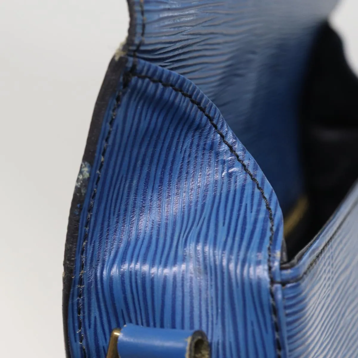 LOUIS VUITTON Epi Saint Cloud GM Shoulder Bag Toledo Blue M52195 LV Auth 87869