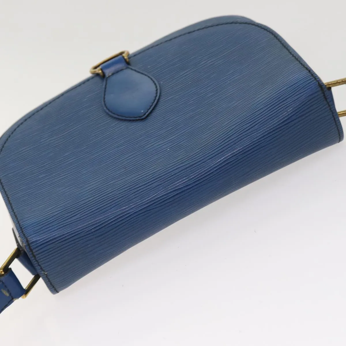 LOUIS VUITTON Epi Saint Cloud GM Shoulder Bag Toledo Blue M52195 LV Auth 87869