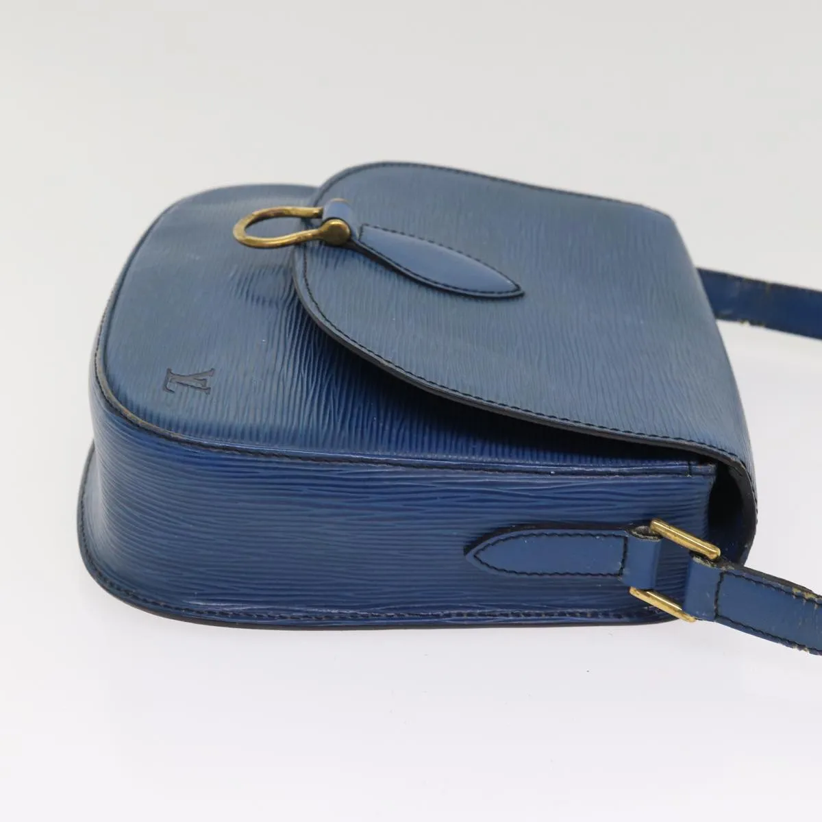 LOUIS VUITTON Epi Saint Cloud GM Shoulder Bag Toledo Blue M52195 LV Auth 87869