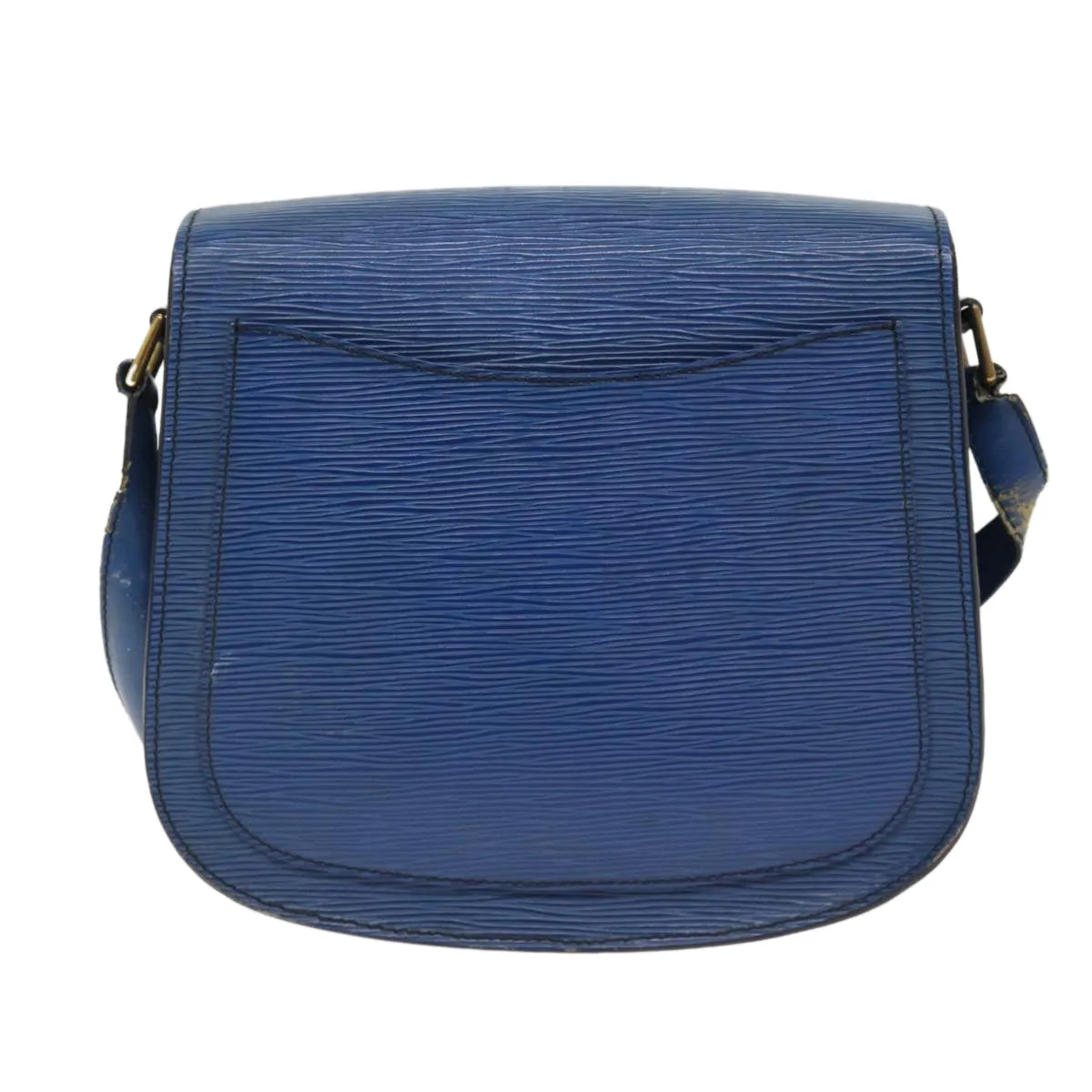 LOUIS VUITTON Epi Saint Cloud GM Shoulder Bag Toledo Blue M52195 LV Auth 87869
