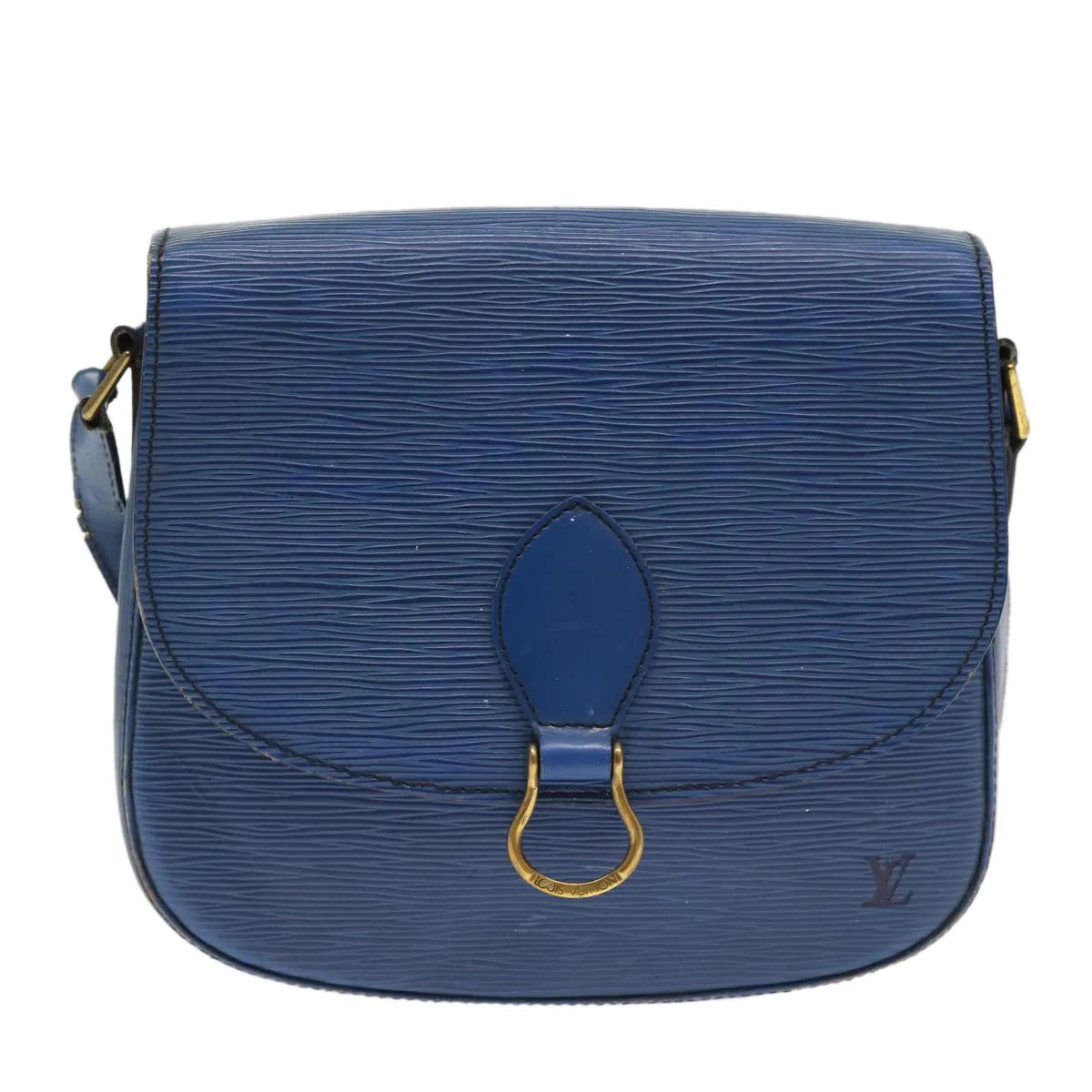 LOUIS VUITTON Epi Saint Cloud GM Shoulder Bag Toledo Blue M52195 LV Auth 87869
