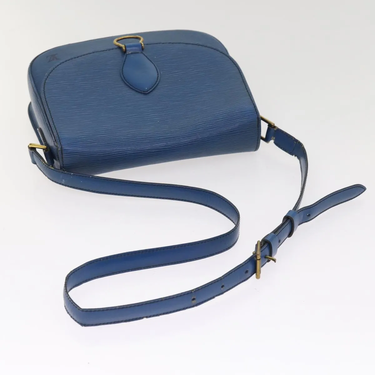 LOUIS VUITTON Epi Saint Cloud GM Shoulder Bag Toledo Blue M52195 LV Auth 87869