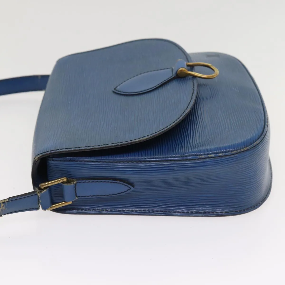 LOUIS VUITTON Epi Saint Cloud GM Shoulder Bag Toledo Blue M52195 LV Auth 87869