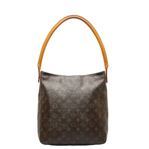 Louis Vuitton Monogram Looping GM Shoulder Bag Handbag M51145 Brown