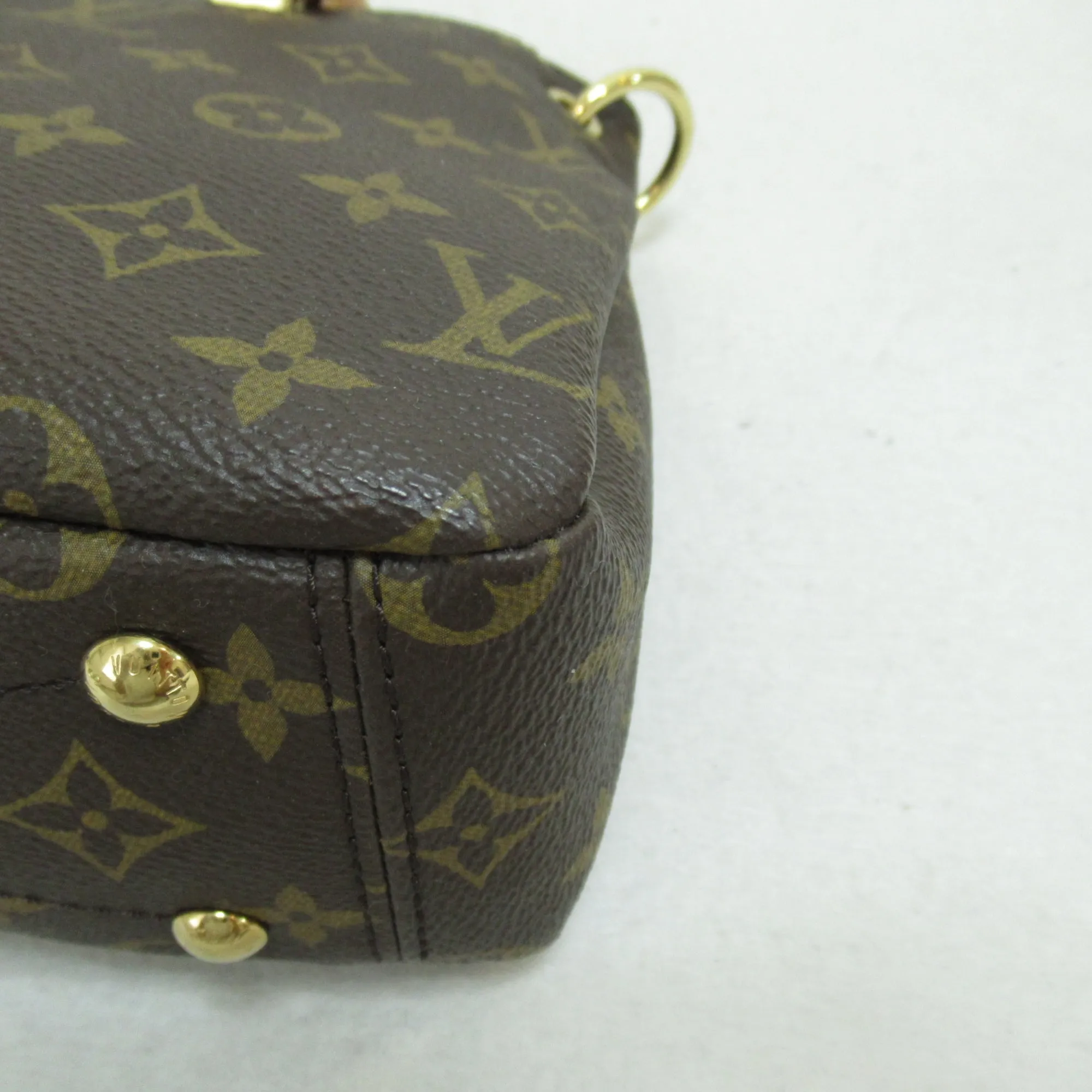 Louis Vuitton Palas BB 2way Shoulder Bag Brown Rose poodle Monogram PVC coated canvas M44034