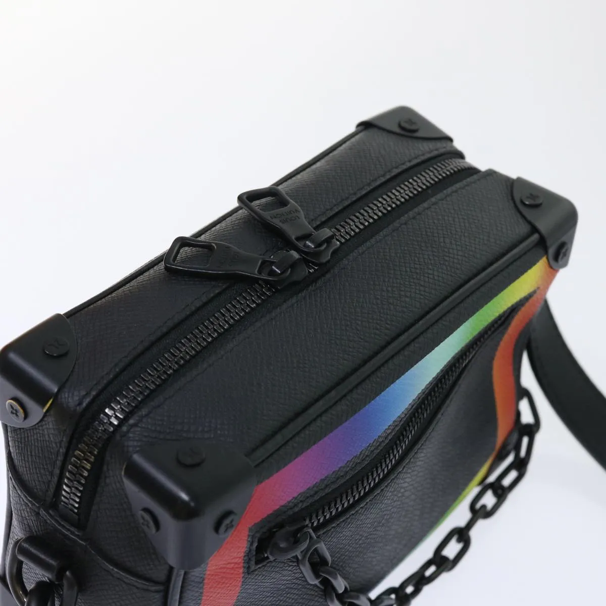 LOUIS VUITTON Taiga Rainbow Mini Soft Trunk Shoulder Bag M30351 LV Auth 50210A