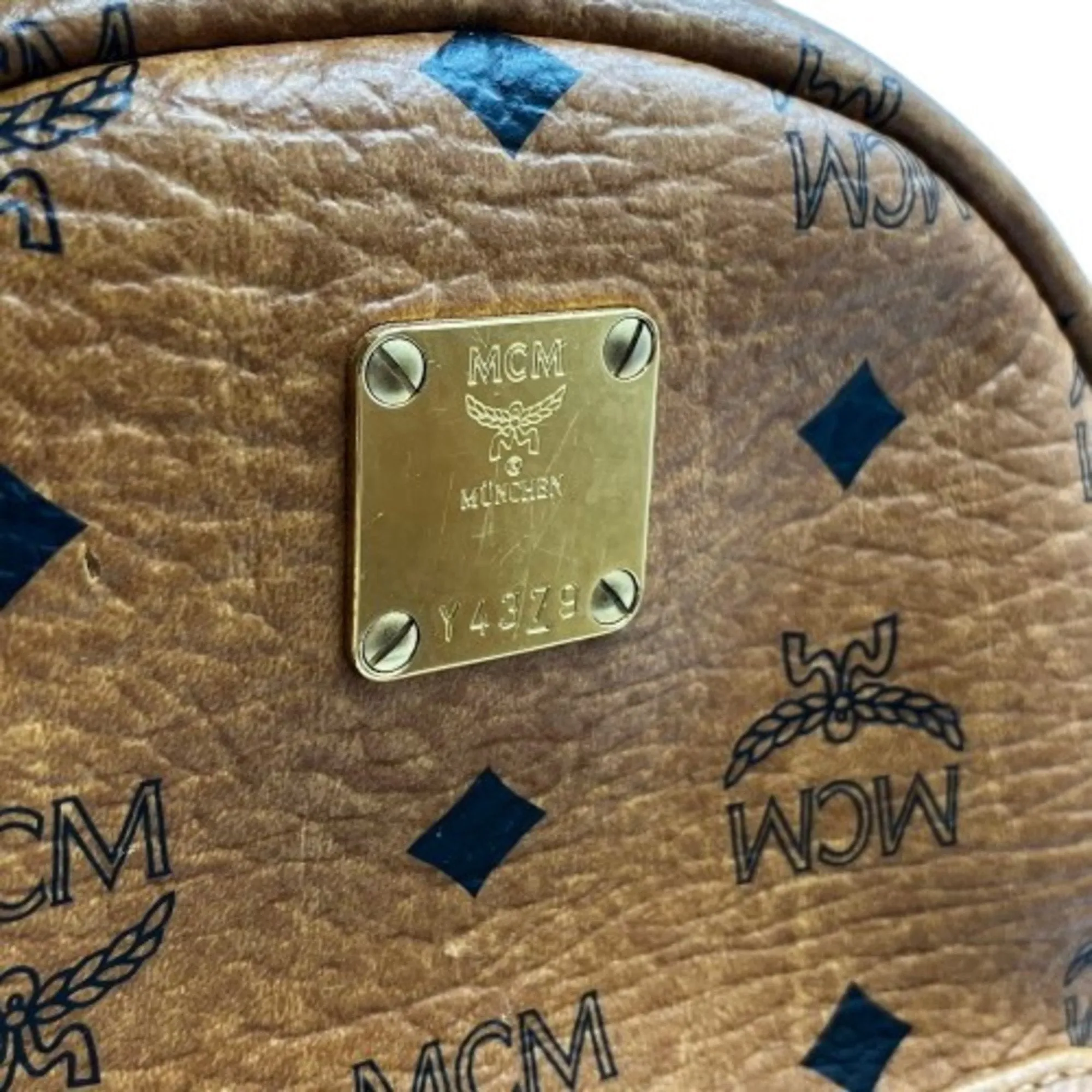 Mcm Visetos Leather Backpack (Pre-Owned)