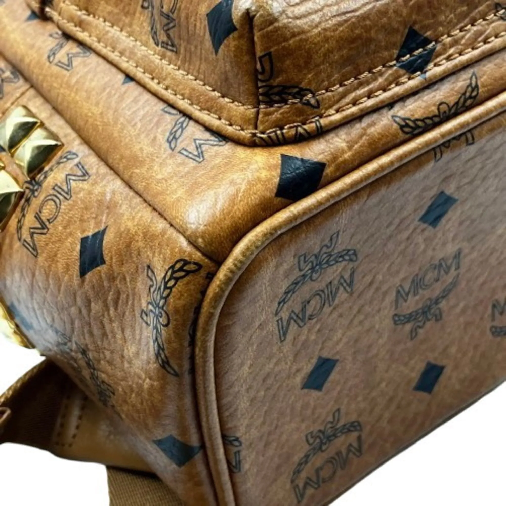 Mcm Visetos Leather Backpack (Pre-Owned)
