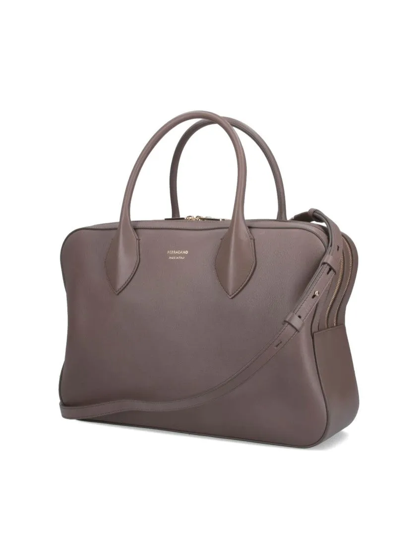 Medium Logo Handbag ?Brown