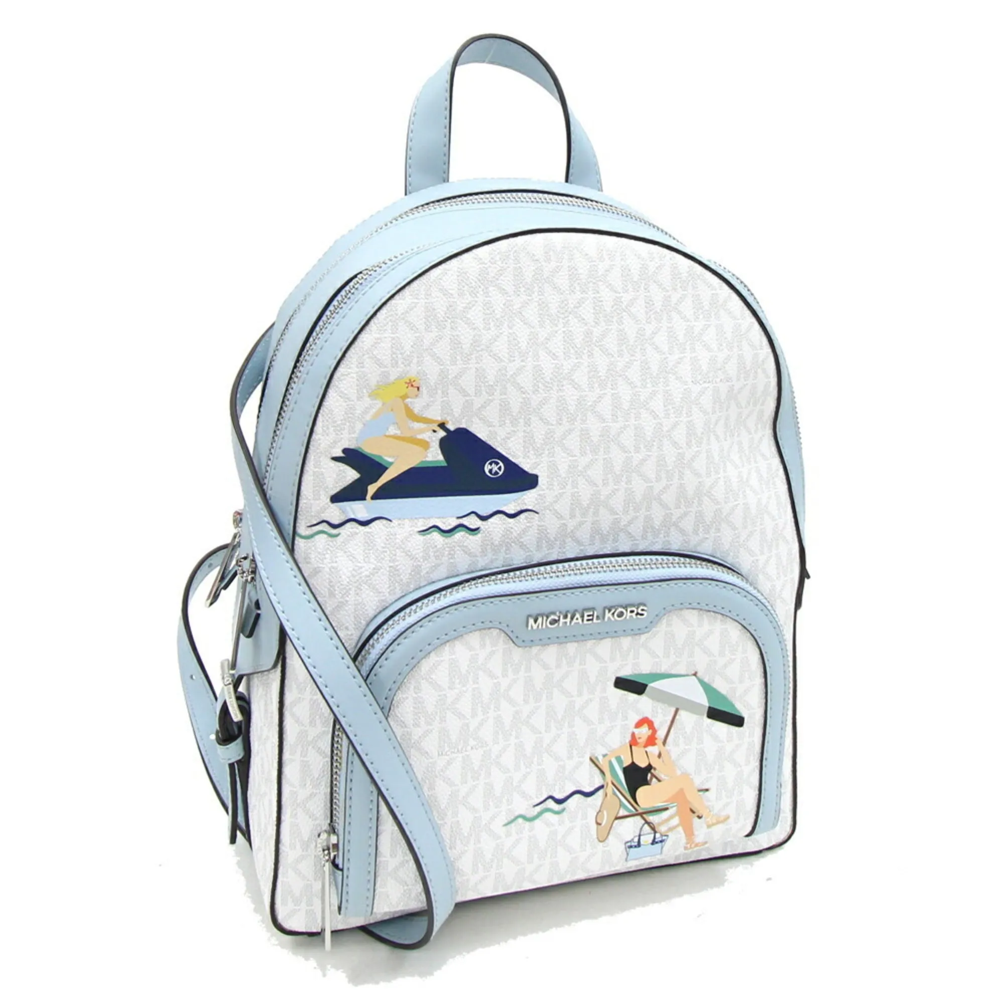 Michael Kors blue  Pvc Leather Backpack (Pre-Owned)
