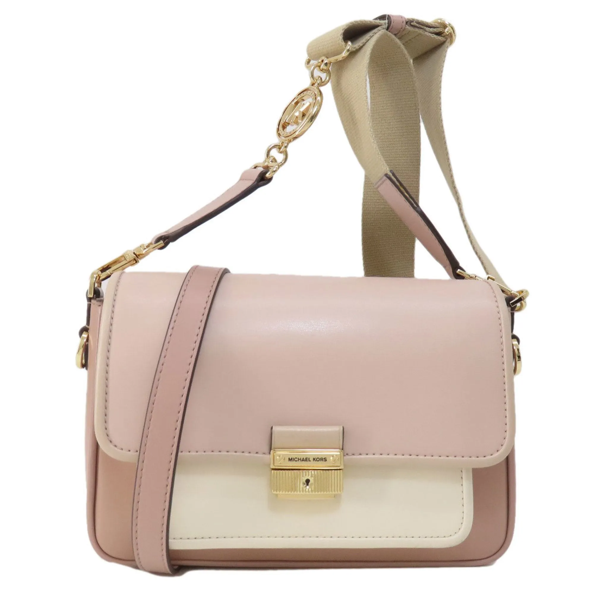 Michael Kors Bradshaw Leather Shoulder Bag (Pre-Owned)