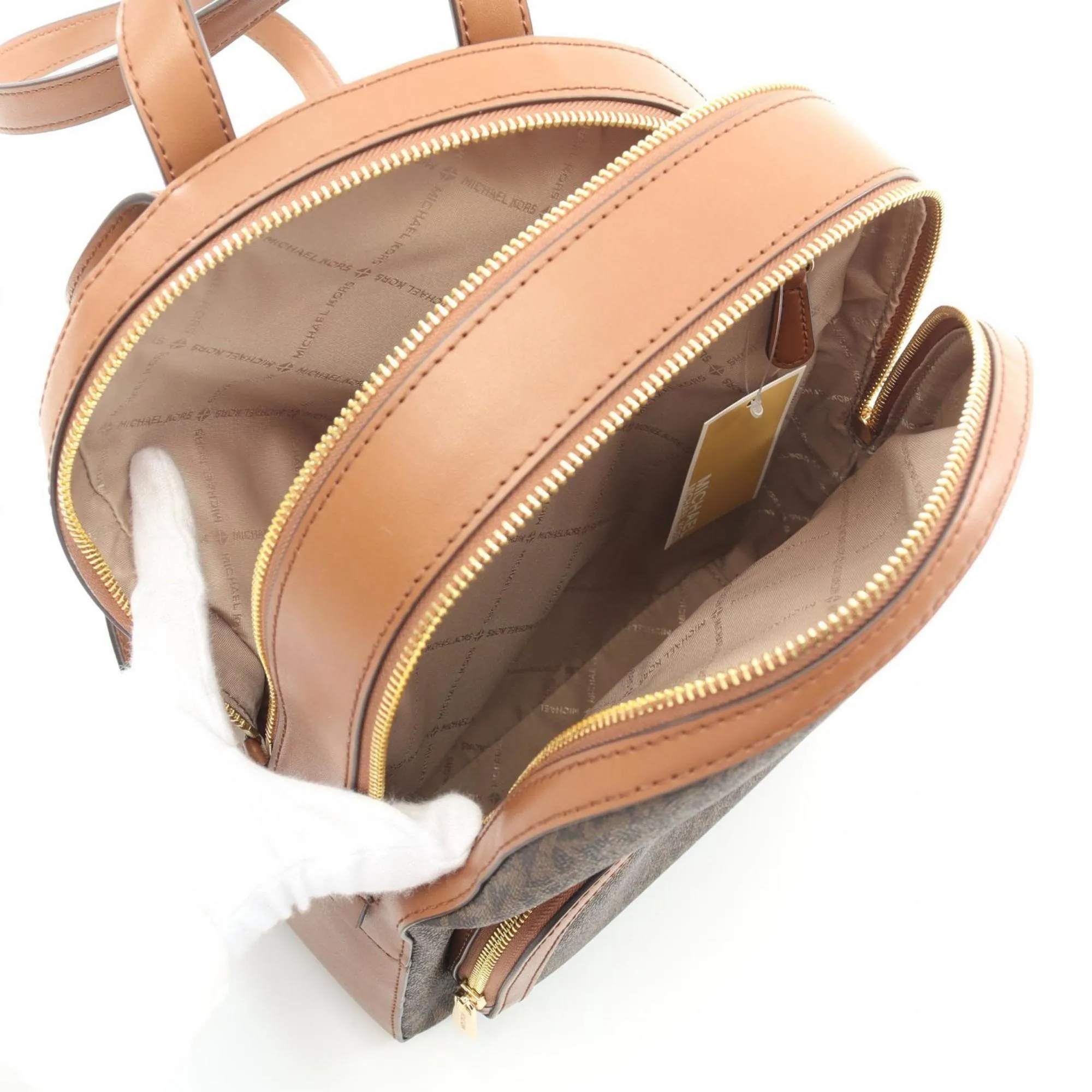 Michael Kors  Coated Canvas Leather Backpack (Pre-Owned)
