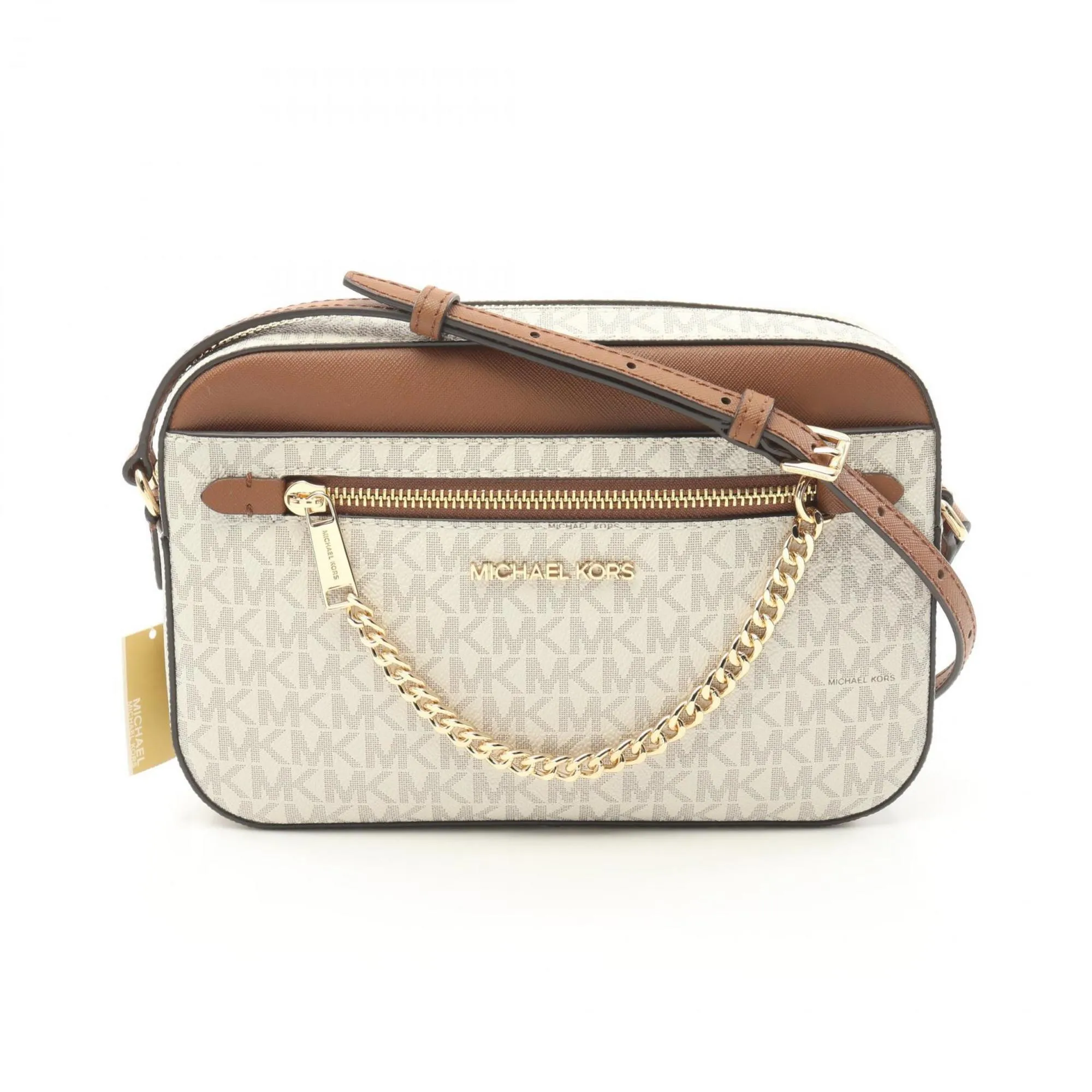 Michael Kors Jet Set Canvas Shoulder Bag (Pre-Owned)