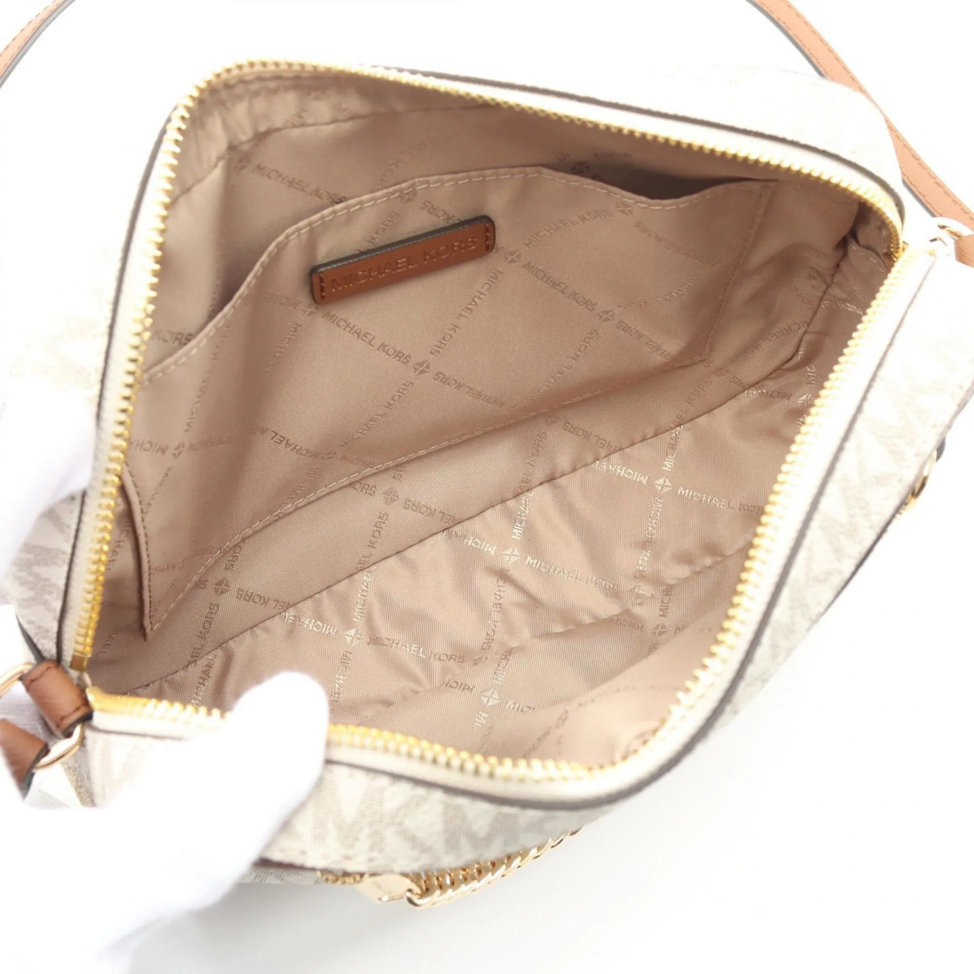 Michael Kors Jet Set Canvas Shoulder Bag (Pre-Owned)
