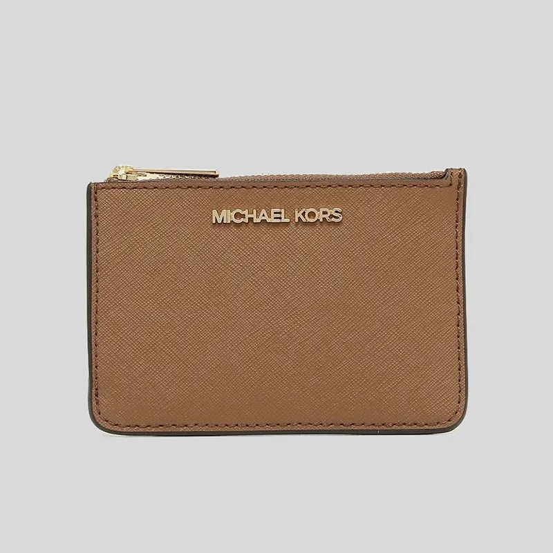 Michael Kors Jet Set Travel Small Top Zip Coin Pouch With ID Window Luggage 35F7GTVU1L