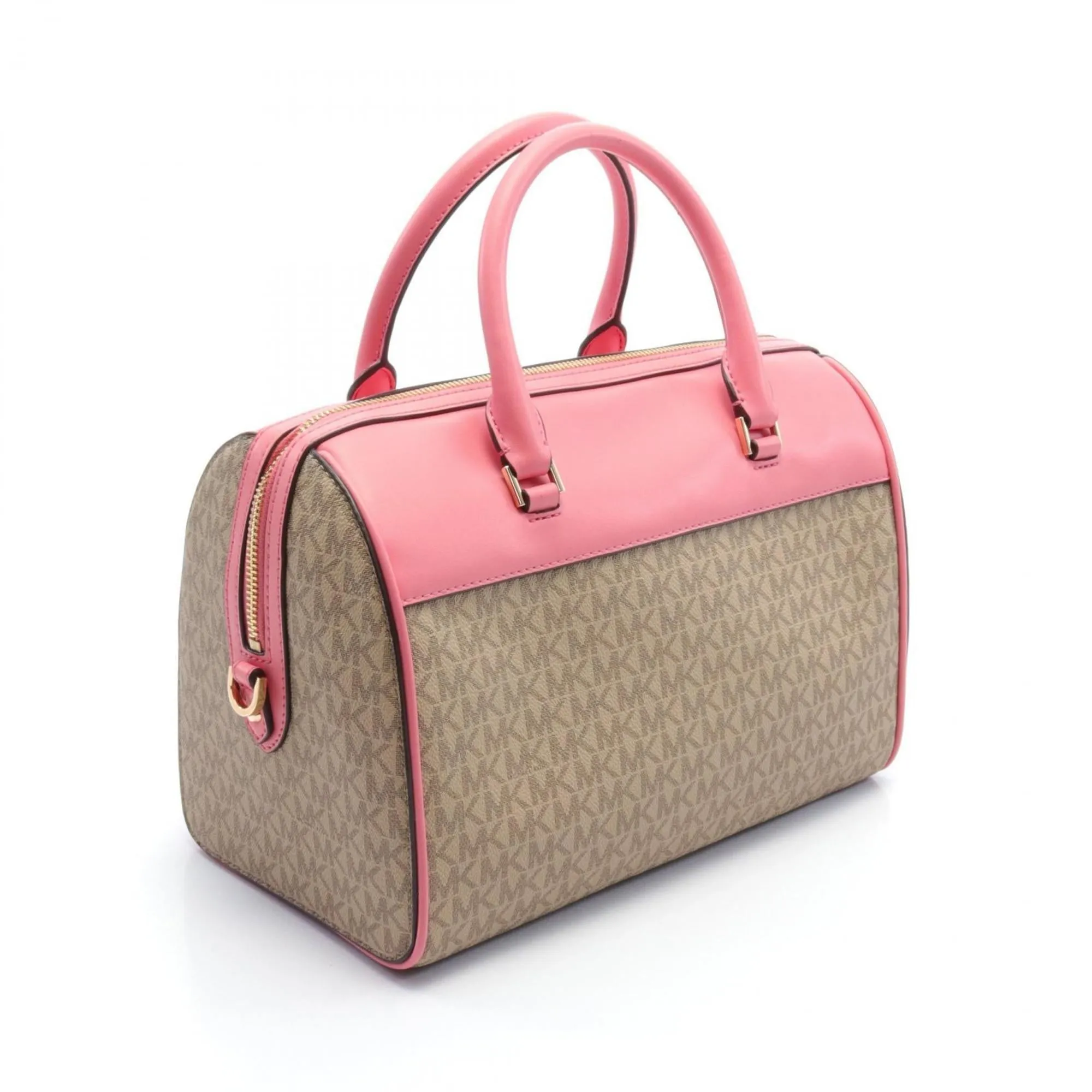 Michael Kors  pink Coated Canvas Leather Handbag (Pre-Owned)